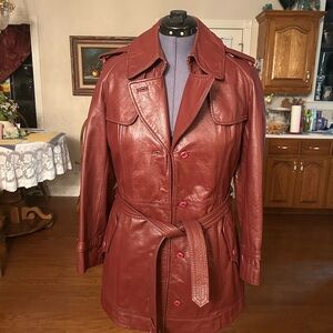 Etienne Aigner Women's Trench Coat - Rich Red